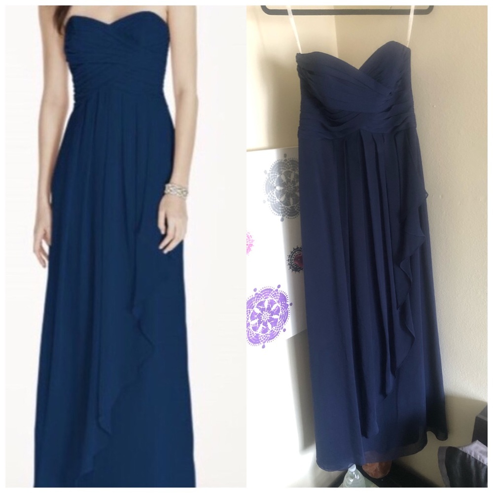 Chiffon David’s Bridal Dress Marine W10840